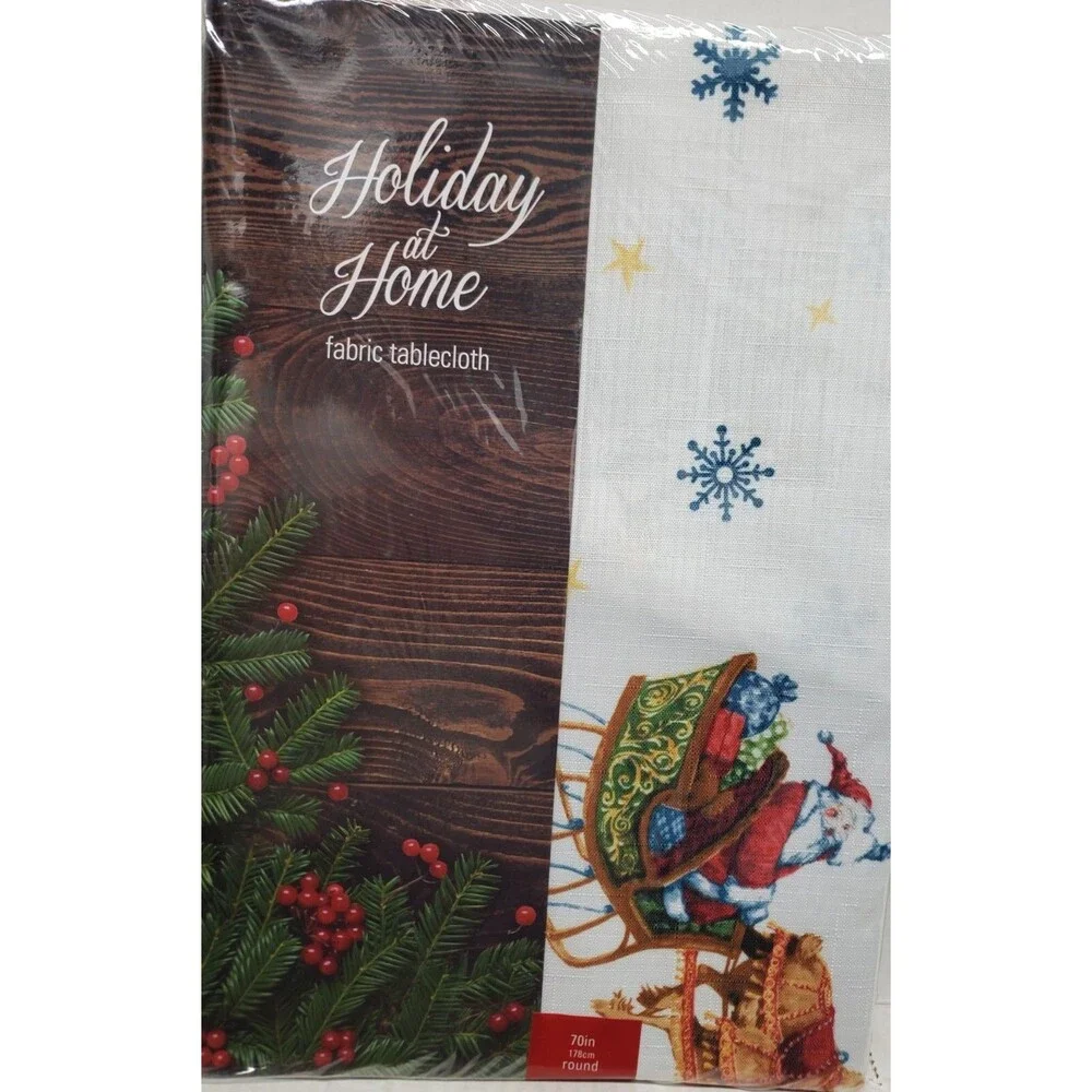 Printed Fabric Tablecloth, 70